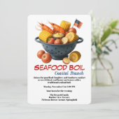 Veterans Day Invitation | Seafood Boil Celebration Kaart (Staand voorkant)