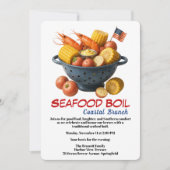 Veterans Day Invitation | Seafood Boil Celebration Kaart (Voorkant)