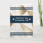 Veterans Day Kaart Designer Faux Gold Background (Voorkant)