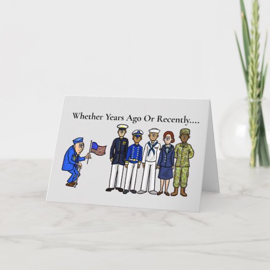 Veterans Day Kaart met alle serviceafdelingen (Voorkant)