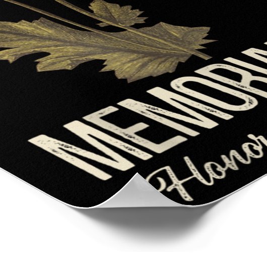 Veterans Day opdat we vergeten rode papaver bloem  Poster (Hoek)