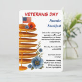 Veterans Day | Pancake Breakfast Celebration Kaart (Staand voorkant)