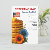 Veterans Day | Pancake Breakfast Celebration Kaart (Staand voorkant)