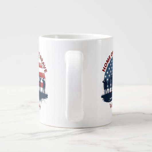 Veterans Day Patriotic Tee Grote Koffiekop (Achterkant)