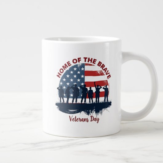 Veterans Day Patriotic Tee Grote Koffiekop (Rechts)