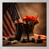Veterans Day patriottische digitale print poster (Voorkant)