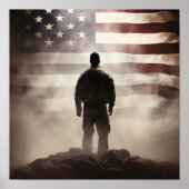 Veterans Day patriottische digitale print poster (Voorkant)