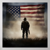 Veterans Day patriottische digitale print poster (Voorkant)