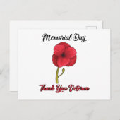 Veterans Day Pride USA Memorial Day Klaproes Briefkaart (Voorkant / Achterkant)