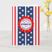 Veterans Day Rosette Kaart (Gele Bloem)