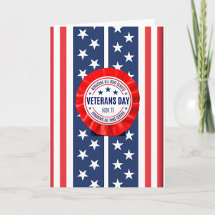 Veterans Day Rosette Kaart