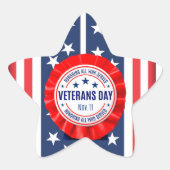 Veterans Day Rosette sticker (Voorkant)