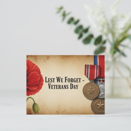 Veterans Day - Ter ere van allen die gediend hebbe Briefkaart (Staand voorkant)