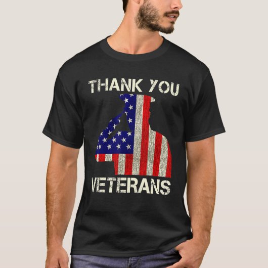 Veterans Day Thank You Veterans Patriotic Memorial T-shirt (Voorkant)