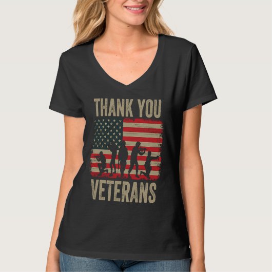 Veterans Day   Thank You Veterans  Proud T-shirt (Voorkant)