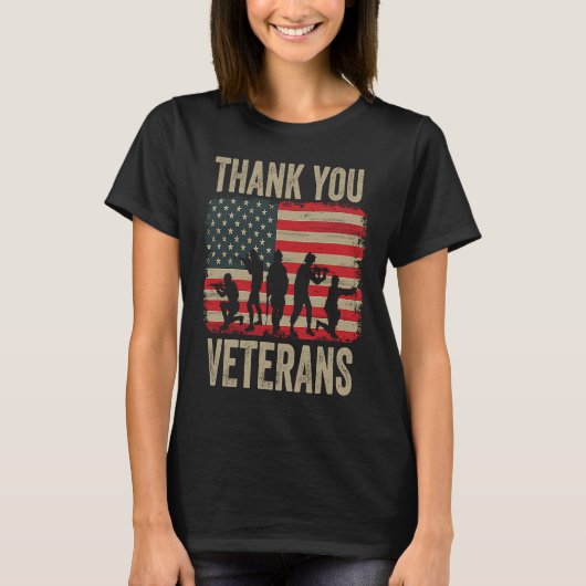 Veterans Day   Thank You Veterans  Proud T-shirt (Voorkant)