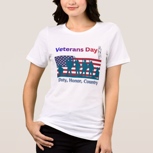 Veterans Day Tri-Blend Shirt (Voorkant)