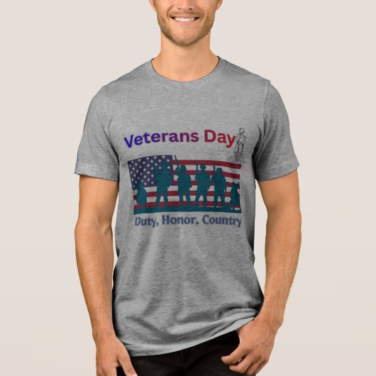 Veterans Day Tri-Blend Shirt (Voorkant)