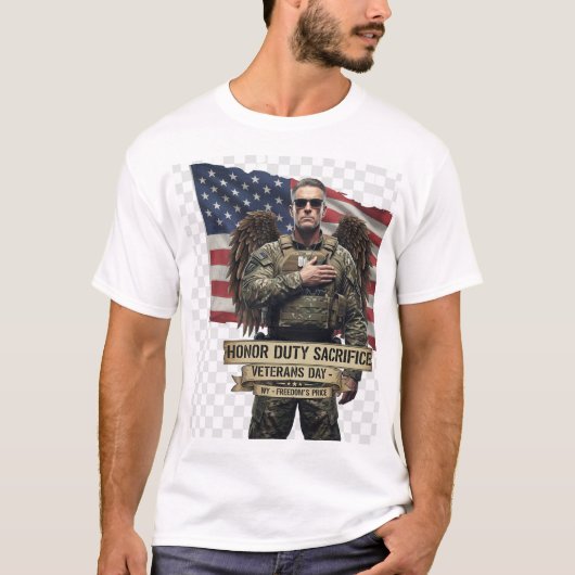 Veterans Day Tribute – Honor, Duty, Sacrifice T-shirt (Voorkant)