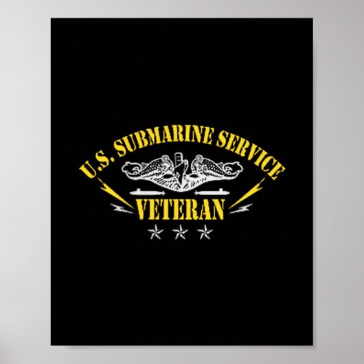 Veterans Day U.s Submarine Force Silent Service Lo Poster (Voorkant)
