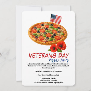 Veterans Day Vis en friet Feestviering Kaart