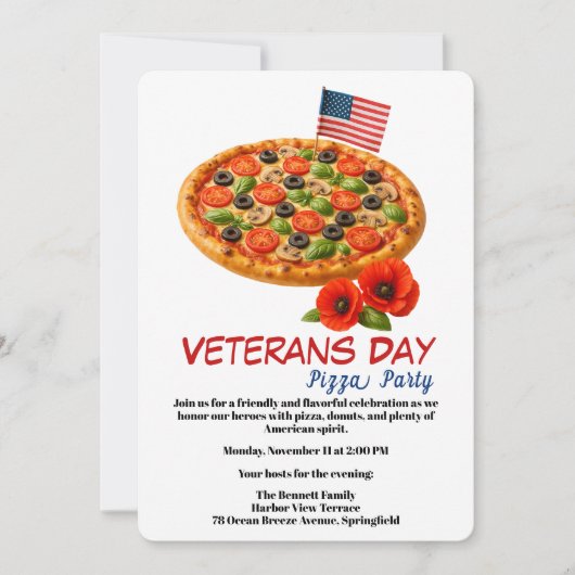 Veterans Day | Vis en friet Feestviering Kaart (Voorkant)