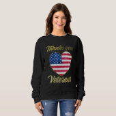 Veterans Day with American flag for Men Dad Women  Trui (Voorkant volledig)