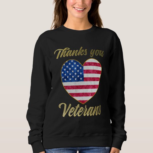 Veterans Day with American flag for Men Dad Women  Trui (Voorkant)
