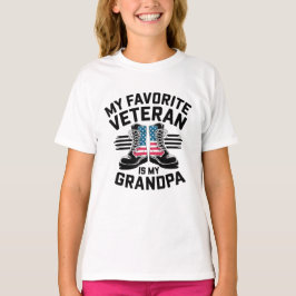 Veterans Fathers Day Mijn favoriete veteraan opa T-shirt