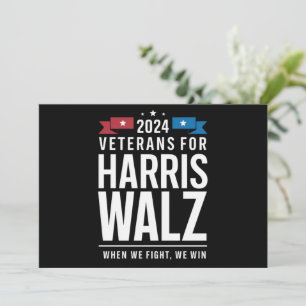 Veterans For Harris Walz 2024 presidentsverkiezing Kaart