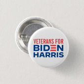 VETERANS FOR JOE BIDEN & KAMALA 2020 Presidential Ronde Button 3,2 Cm (Voorkant /achterkant)