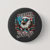 Veterans for Trump Ronde Button 5,7 Cm (Voorkant)