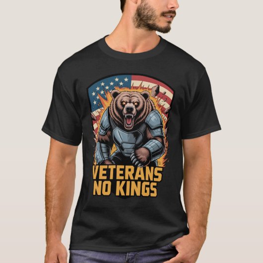 Veterans Geen Koningen Grafische Beer T-shirt (Voorkant)