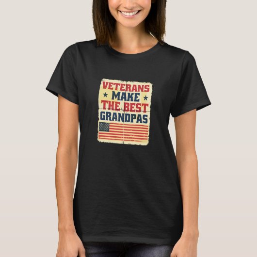 Veterans Make the Best Grandpas Gramps Paw Paw T-shirt (Voorkant)