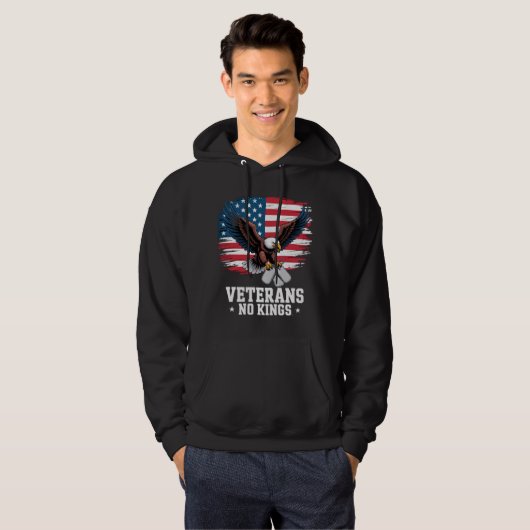 Veterans No Kings American Eagle Hoodie (Voorkant volledig)