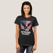 Veterans No Kings American Eagle  T-shirt (Voorkant volledig)