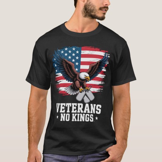 Veterans No Kings American Eagle  T-shirt (Voorkant)