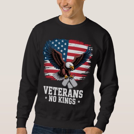 Veterans No Kings Amerikaanse Adelaar Trui (Voorkant)