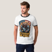Veterans No Kings Graphic Bear T-shirt (Voorkant volledig)