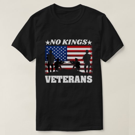 Veterans No Kings - Patriotic Veterans Day 2025 T-shirt (Design voorkant)