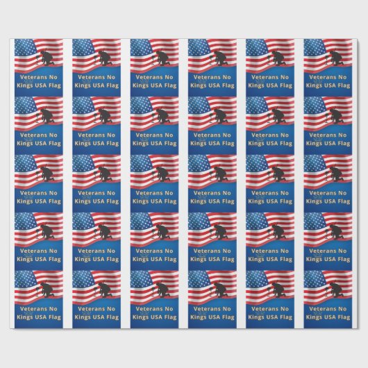 Veterans No Kings USA Flag Cadeaupapier (Vlak)