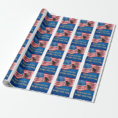 Veterans No Kings USA Flag Cadeaupapier (Uitgerold)