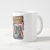 Veterans No Kings USA Flag Grote Koffiekop (Voorkant rechts)