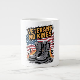 Veterans No Kings USA Flag Grote Koffiekop