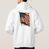 Veterans No Kings USA Flag Hoodie (Achterkant)