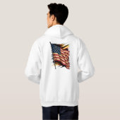 Veterans No Kings USA Flag Hoodie (Achterkant volledig)
