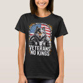 Veterans No Kings Wolf Design for Proud Military T-shirt (Voorkant)