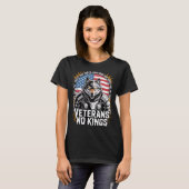 Veterans No Kings Wolf Design for Proud Military T-shirt (Voorkant volledig)