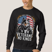 Veterans No Kings Wolf Design for Proud Military Trui (Voorkant)