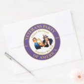 Veterans Party of America Circle Logo Sticker Lg. (Envelop)